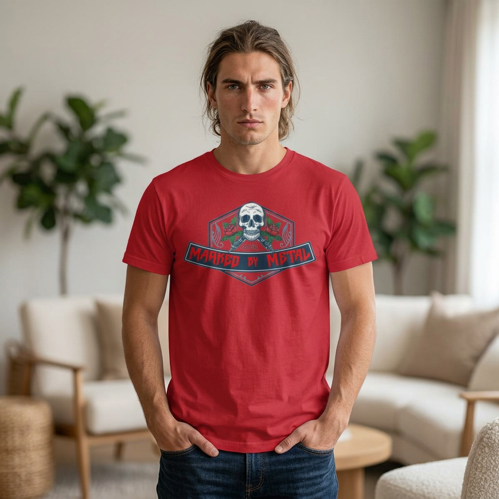 Marked By Metal Skull Tee — Rock & Metal Band Graphic T‑Shirt
