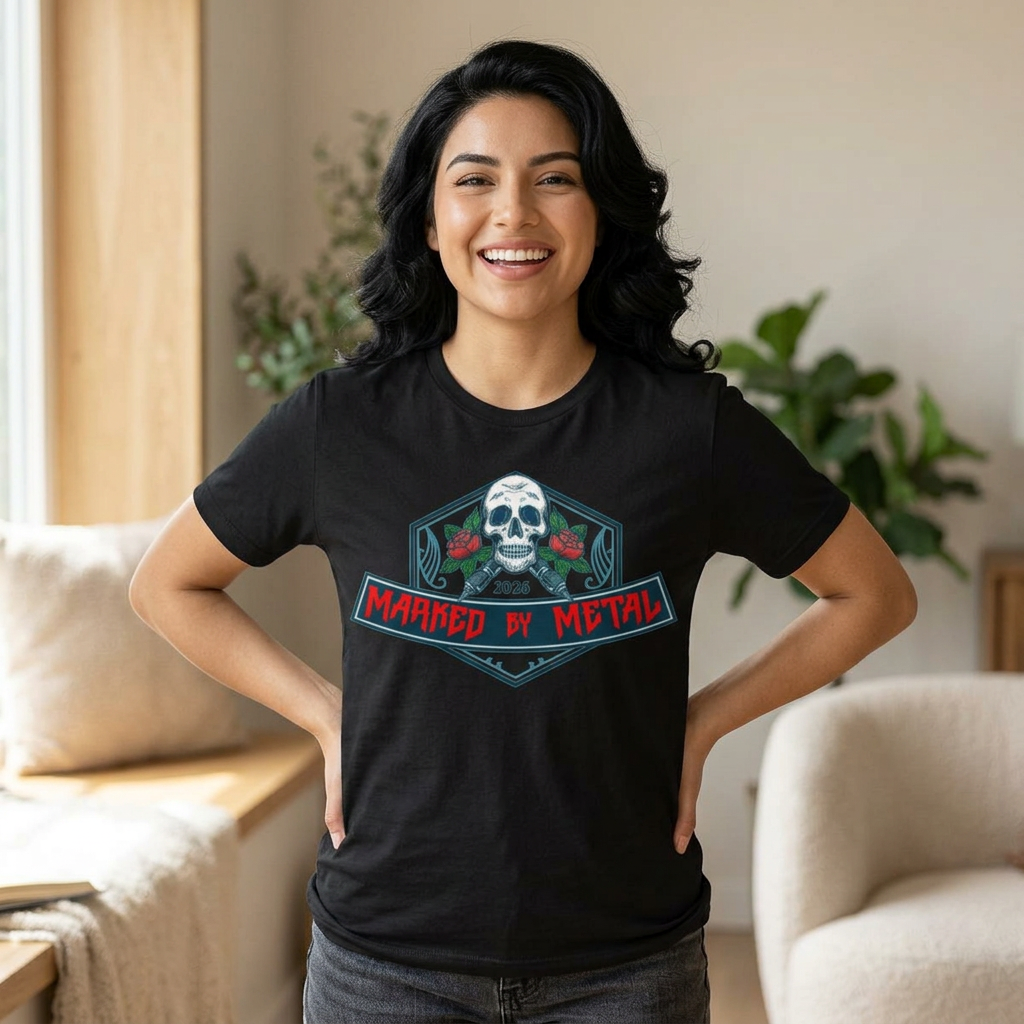 Marked By Metal Skull Tee — Rock & Metal Band Graphic T‑Shirt