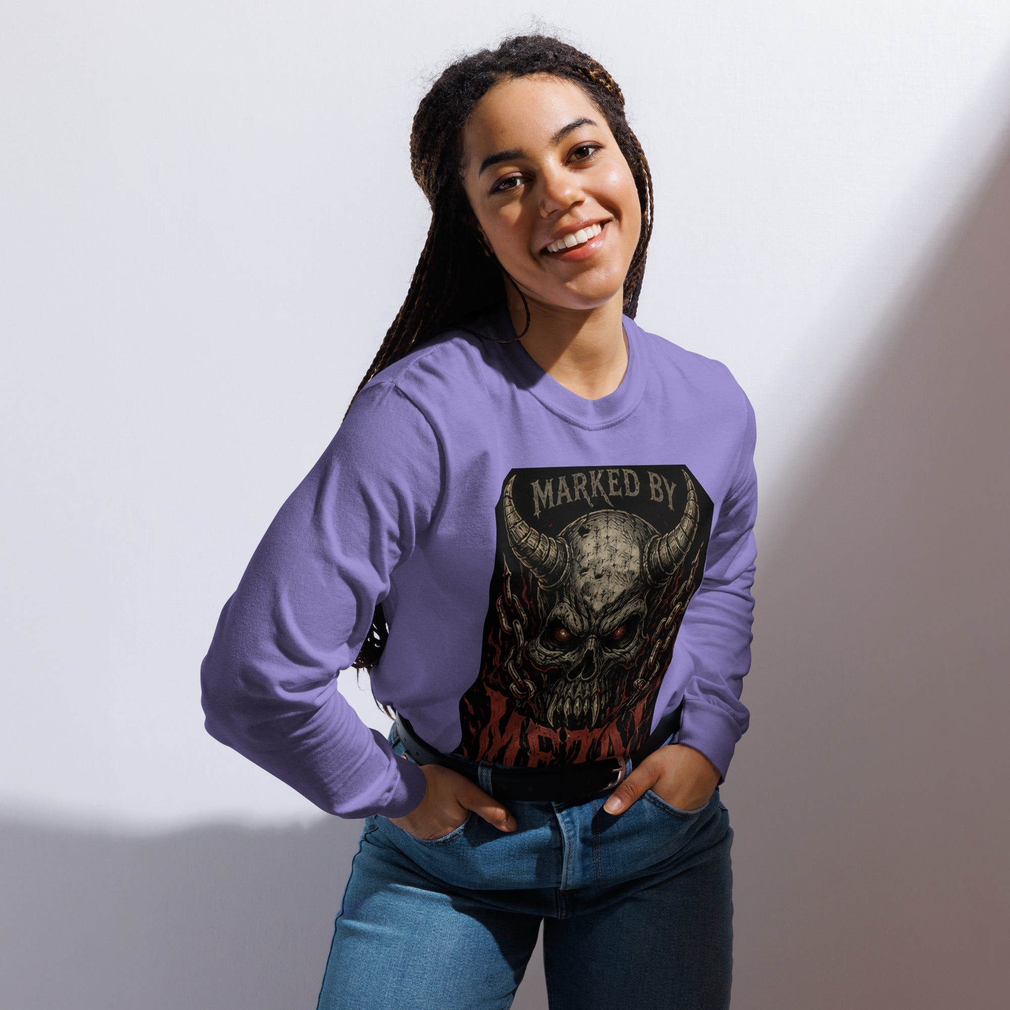 Garment-dyed heavyweight long-sleeve shirt - Marked by Metal