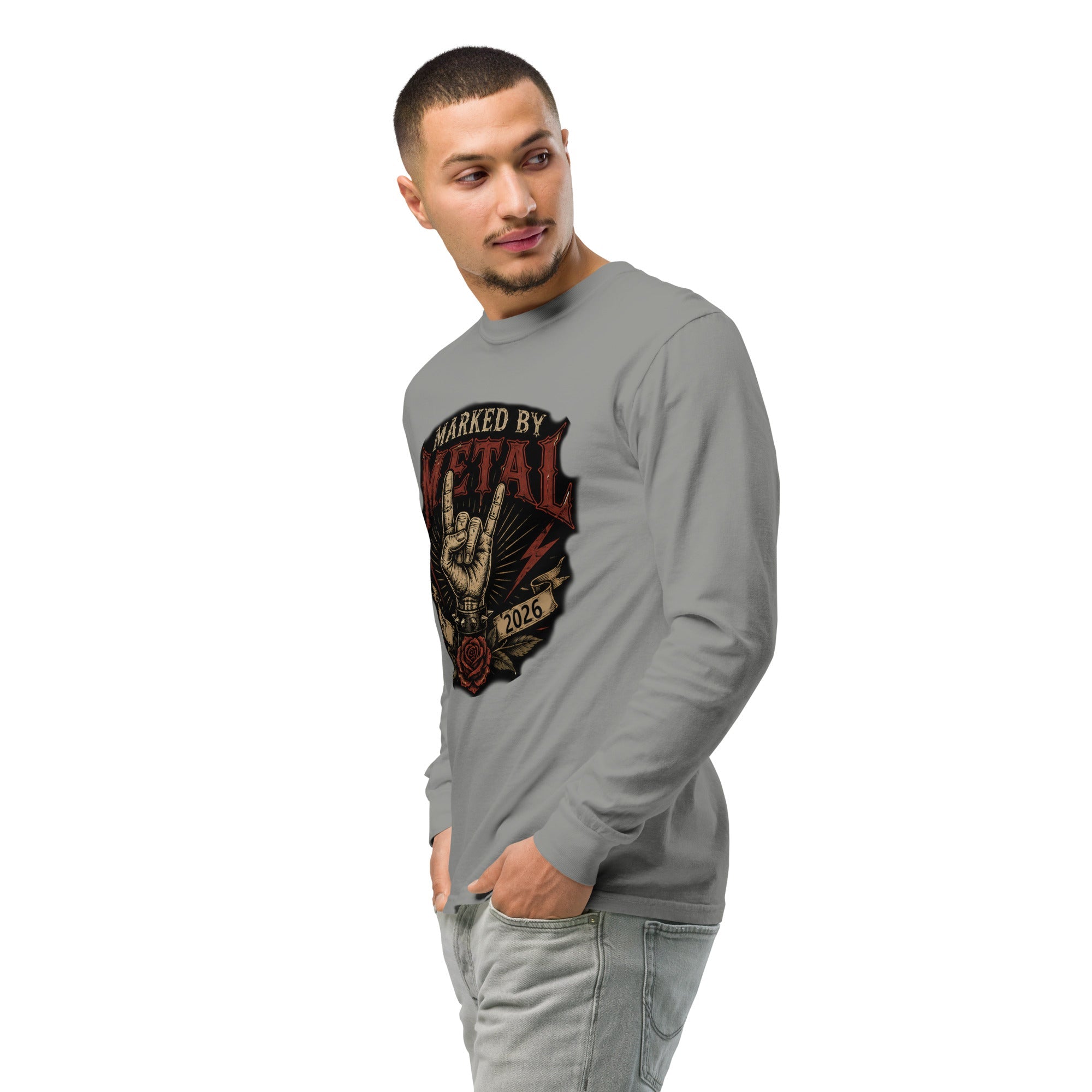 Garment-dyed heavyweight long-sleeve shirt - Marked by Metal