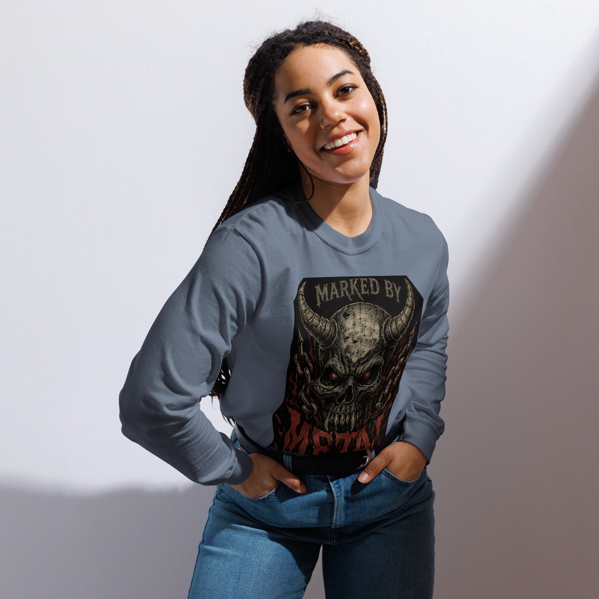 Garment-dyed heavyweight long-sleeve shirt - Marked by Metal