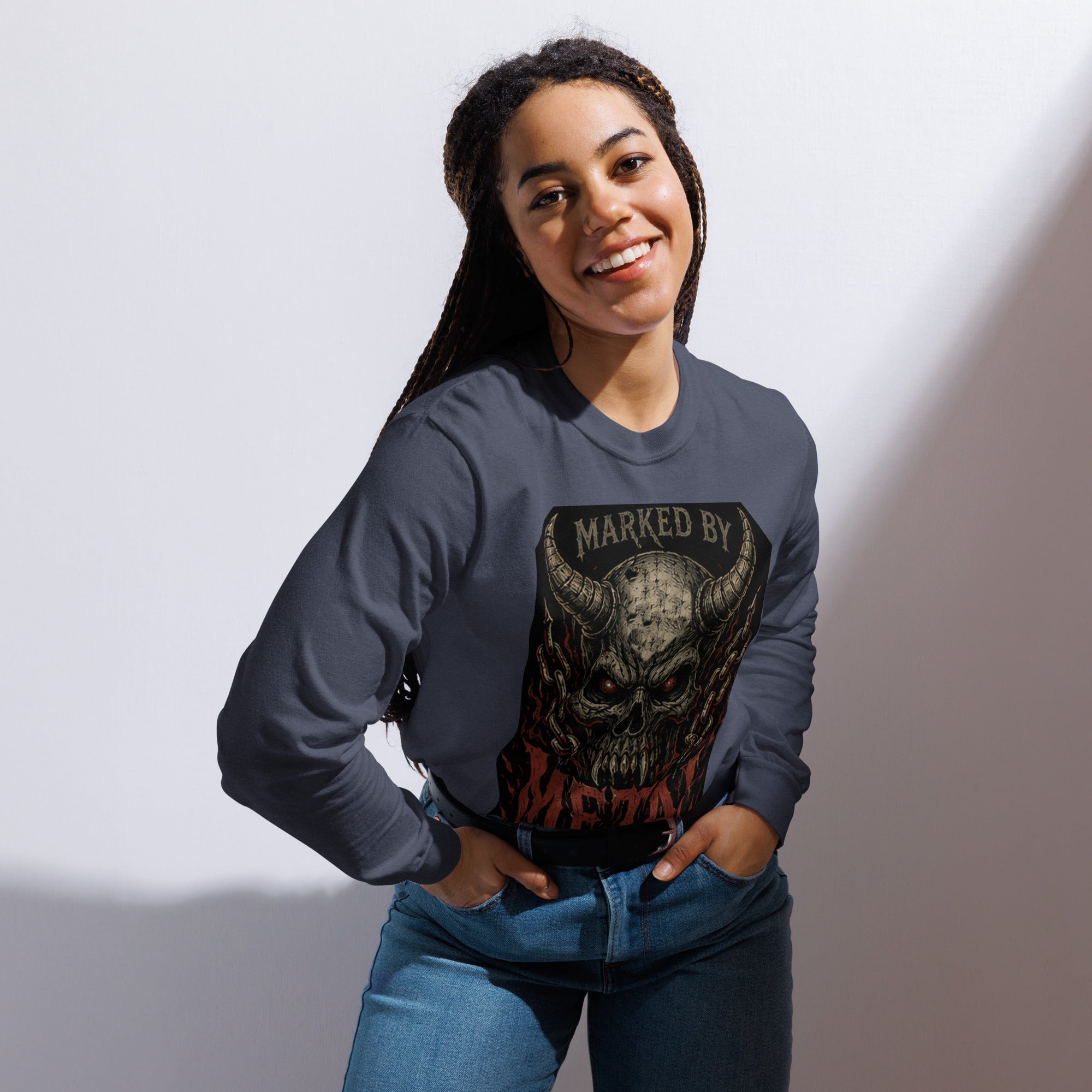 Garment-dyed heavyweight long-sleeve shirt - Marked by Metal