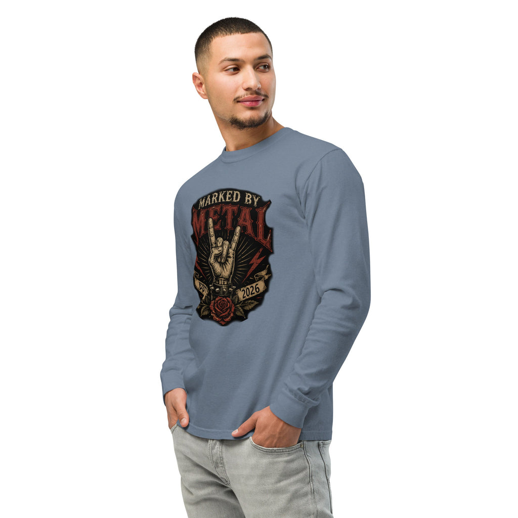 Garment-dyed heavyweight long-sleeve shirt - Marked by Metal