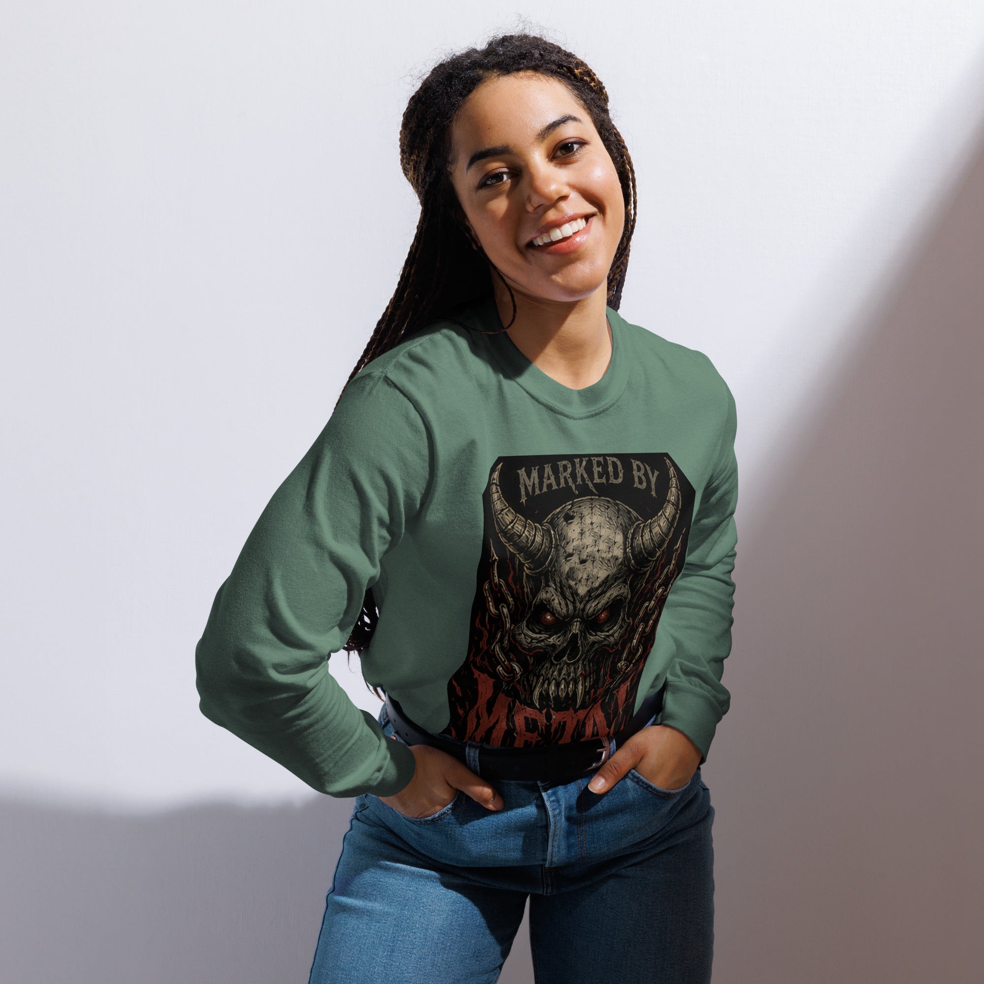 Garment-dyed heavyweight long-sleeve shirt - Marked by Metal