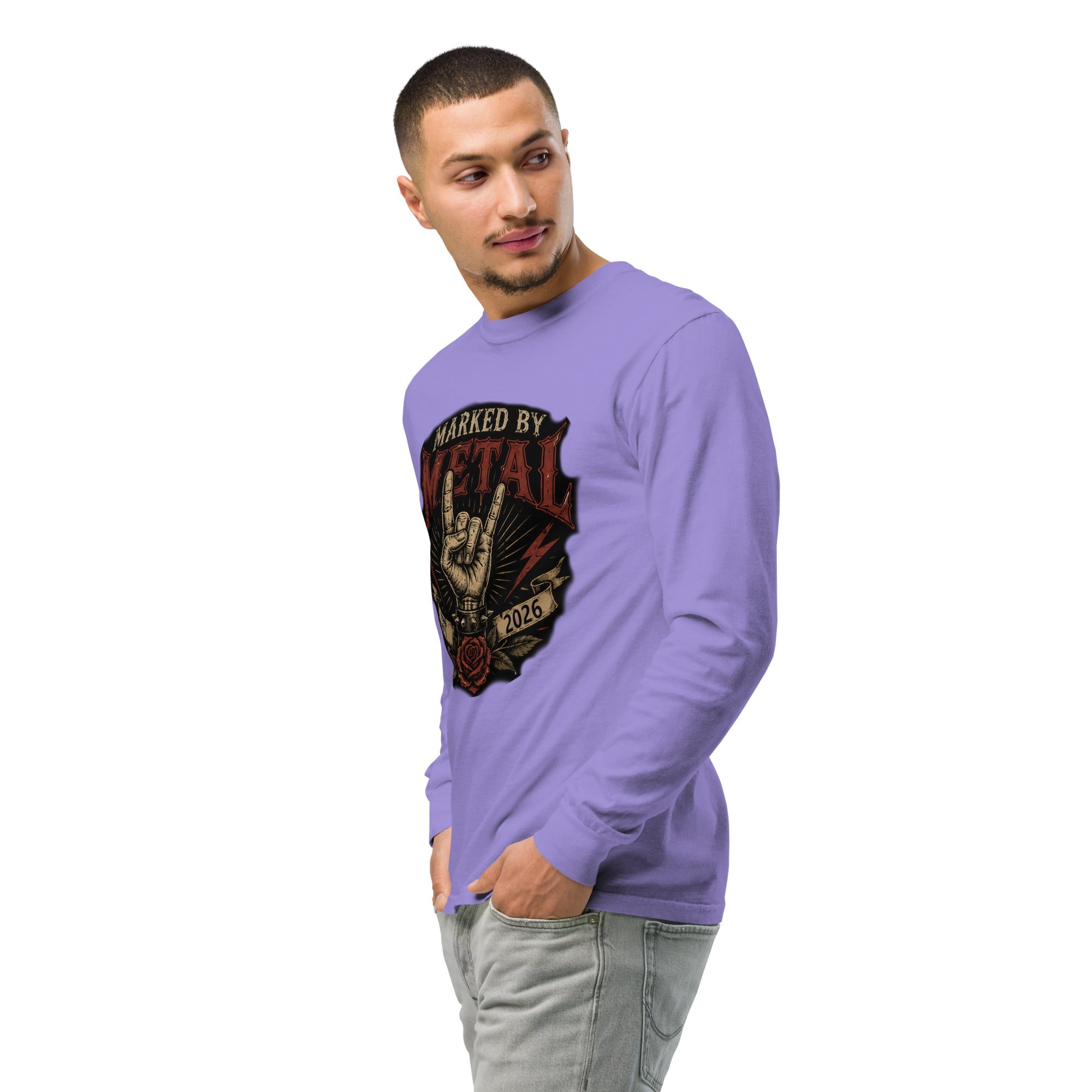 Garment-dyed heavyweight long-sleeve shirt - Marked by Metal