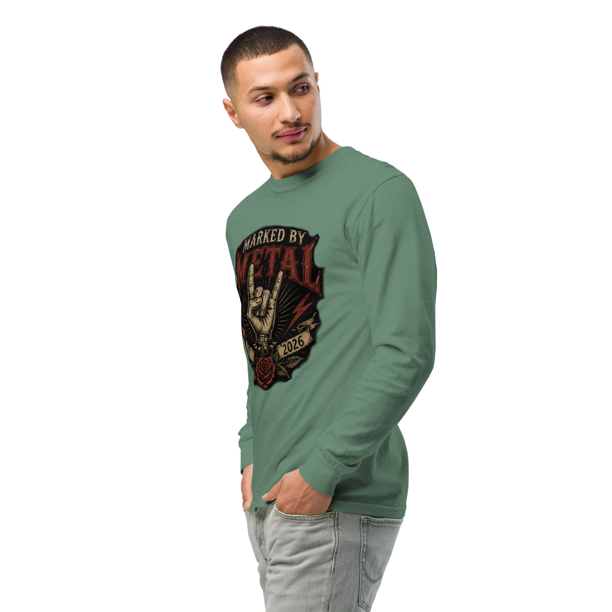 Garment-dyed heavyweight long-sleeve shirt - Marked by Metal