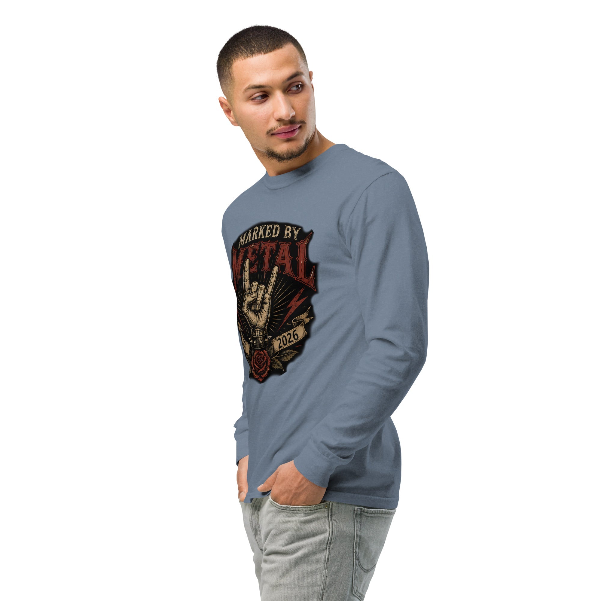 Garment-dyed heavyweight long-sleeve shirt - Marked by Metal