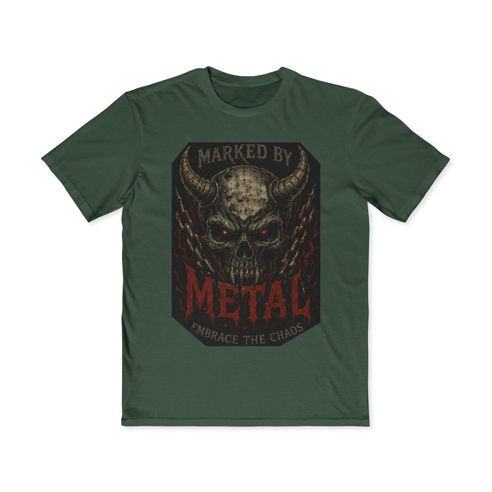 Marked By Metal Skull Tee — Rock & Metal Band Graphic T‑Shirt - Marked by Metal