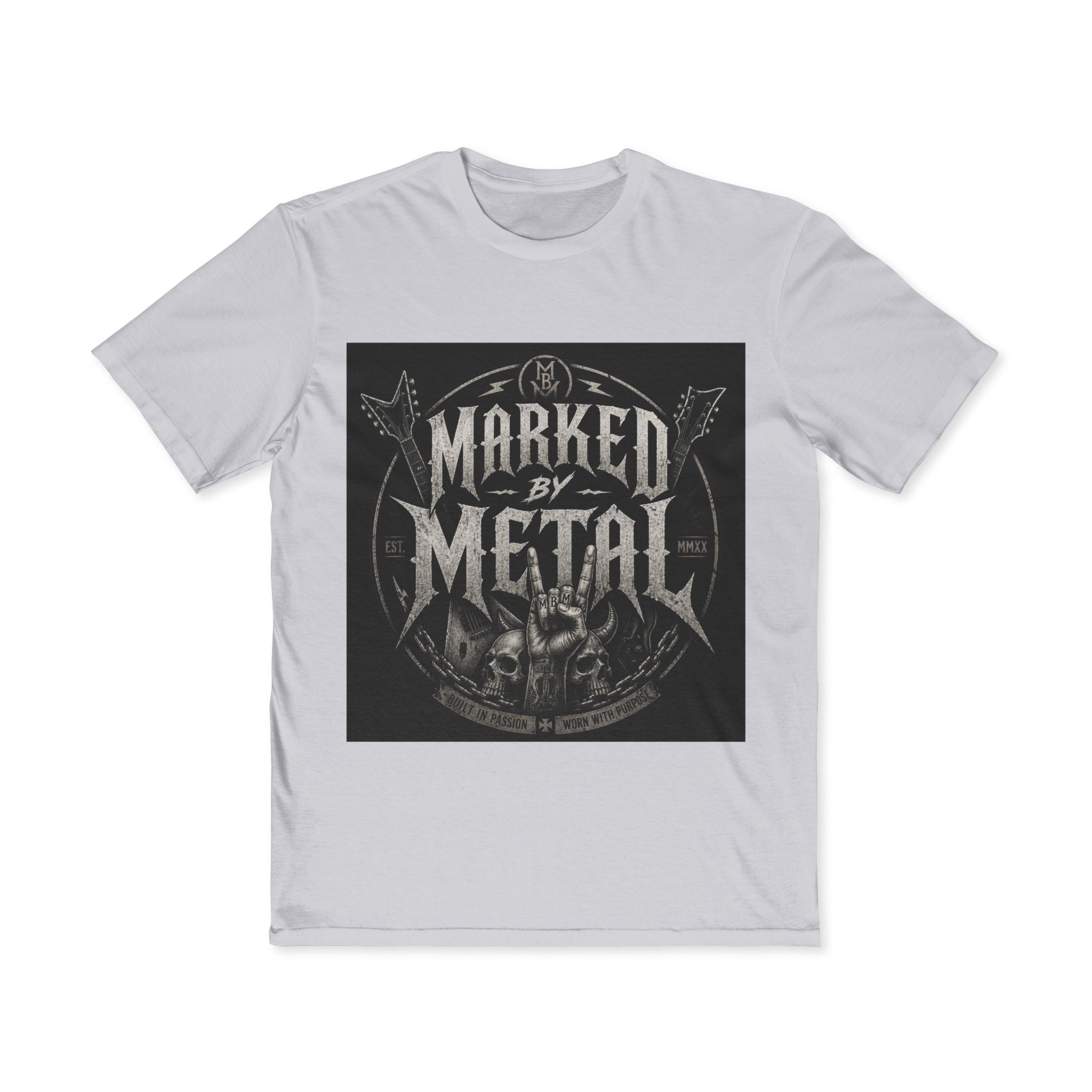 Marked By Metal Skull Tee — Rock & Metal Band Graphic T‑Shirt - Marked by Metal