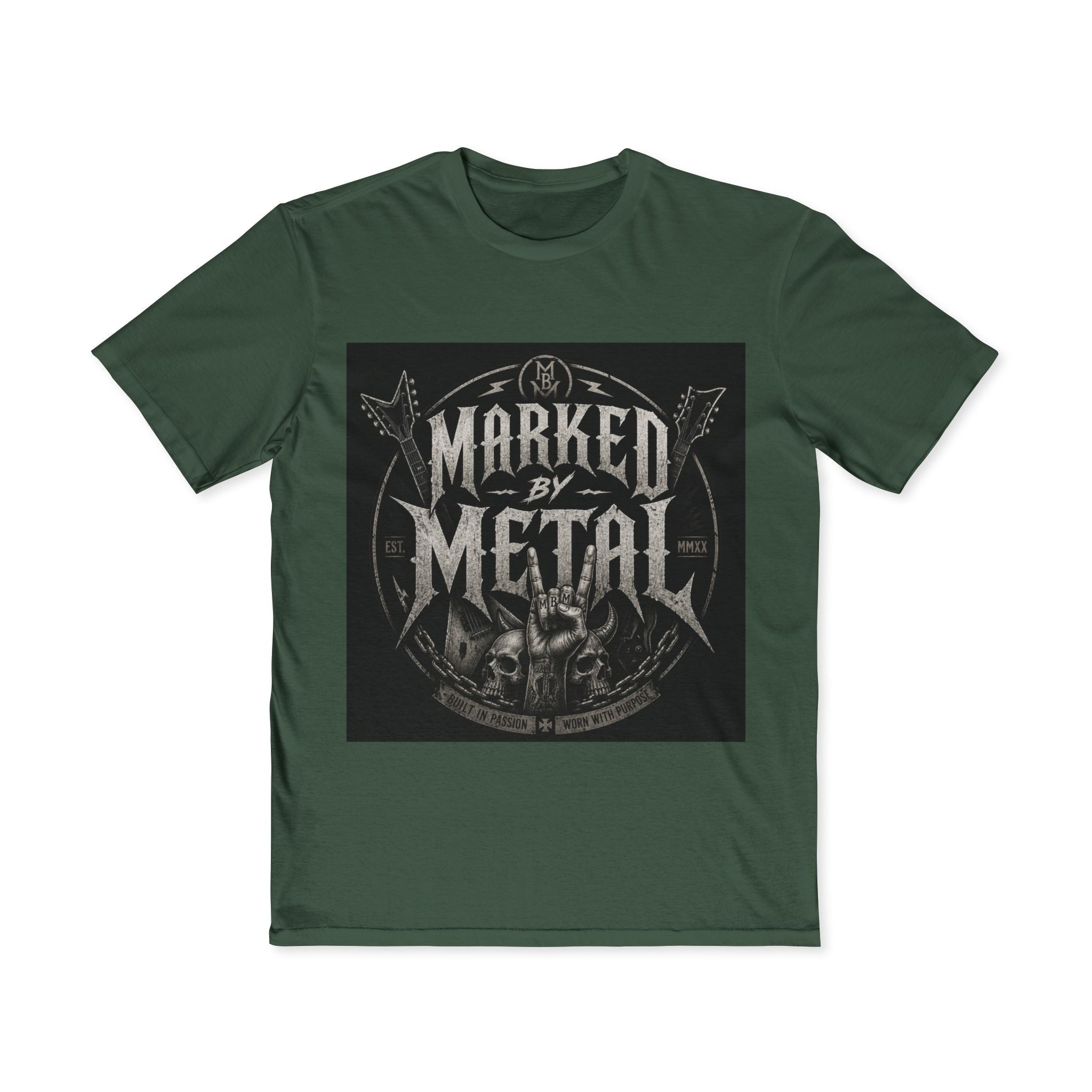 Marked By Metal Skull Tee — Rock & Metal Band Graphic T‑Shirt - Marked by Metal