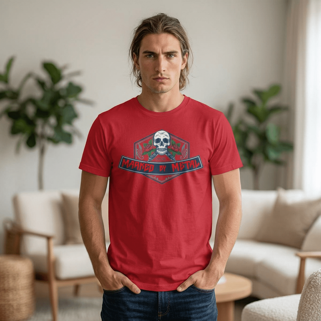 Marked By Metal Skull Tee — Rock & Metal Band Graphic T‑Shirt - Marked by Metal