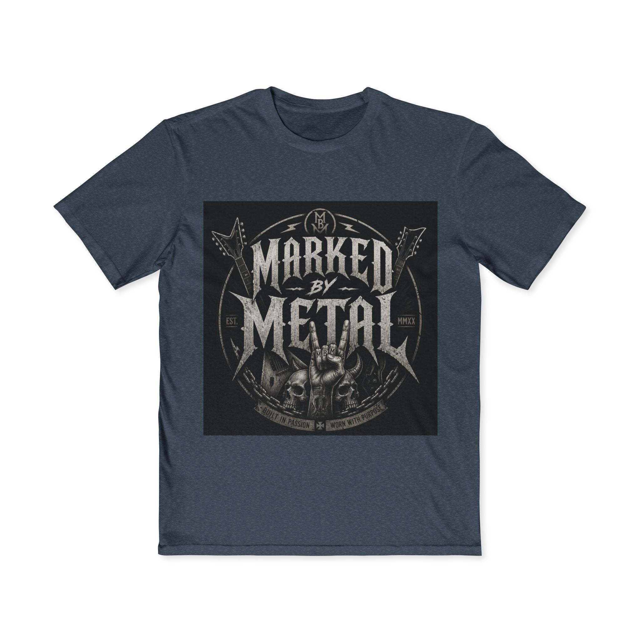 Marked By Metal Skull Tee — Rock & Metal Band Graphic T‑Shirt - Marked by Metal