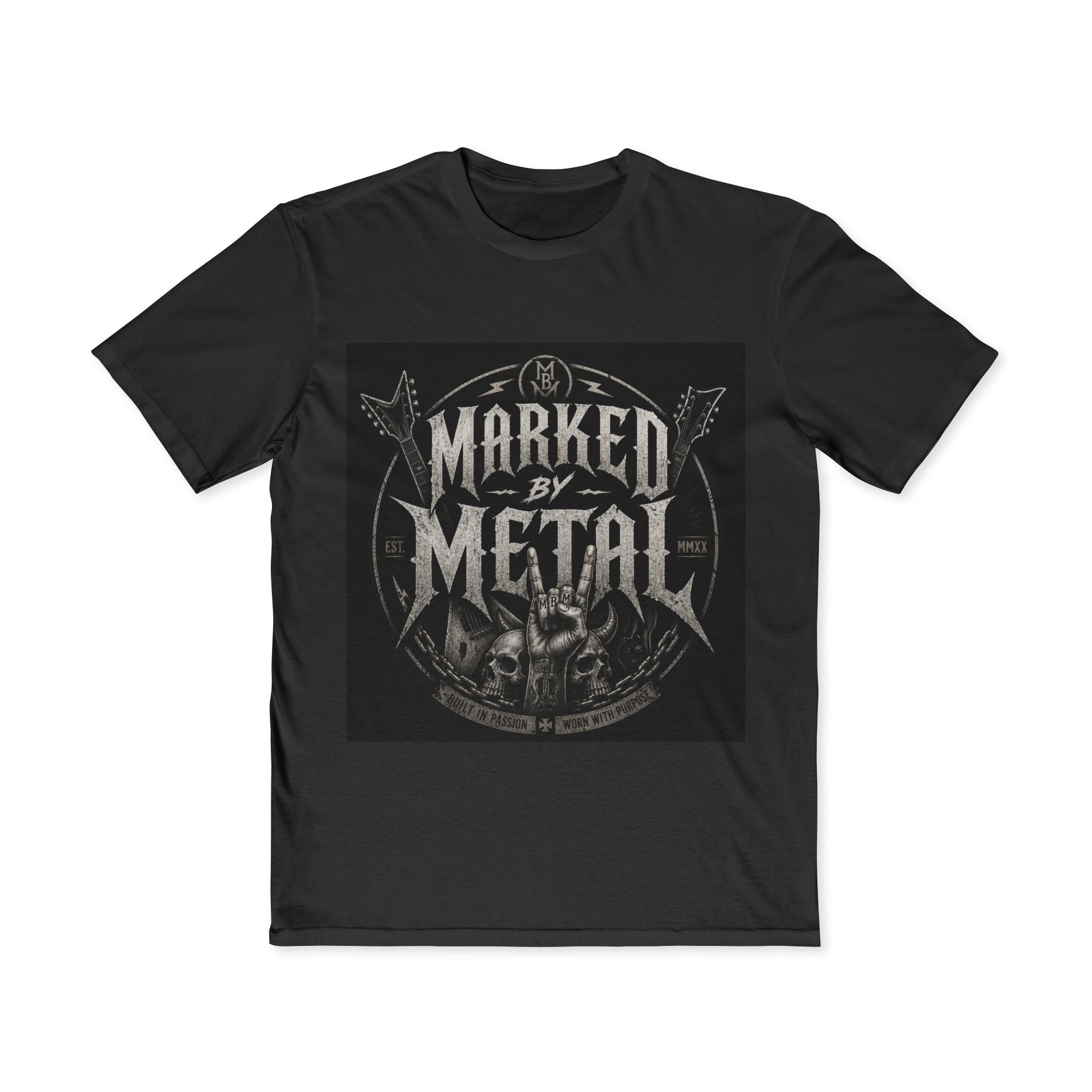 Marked By Metal Skull Tee — Rock & Metal Band Graphic T‑Shirt - Marked by Metal