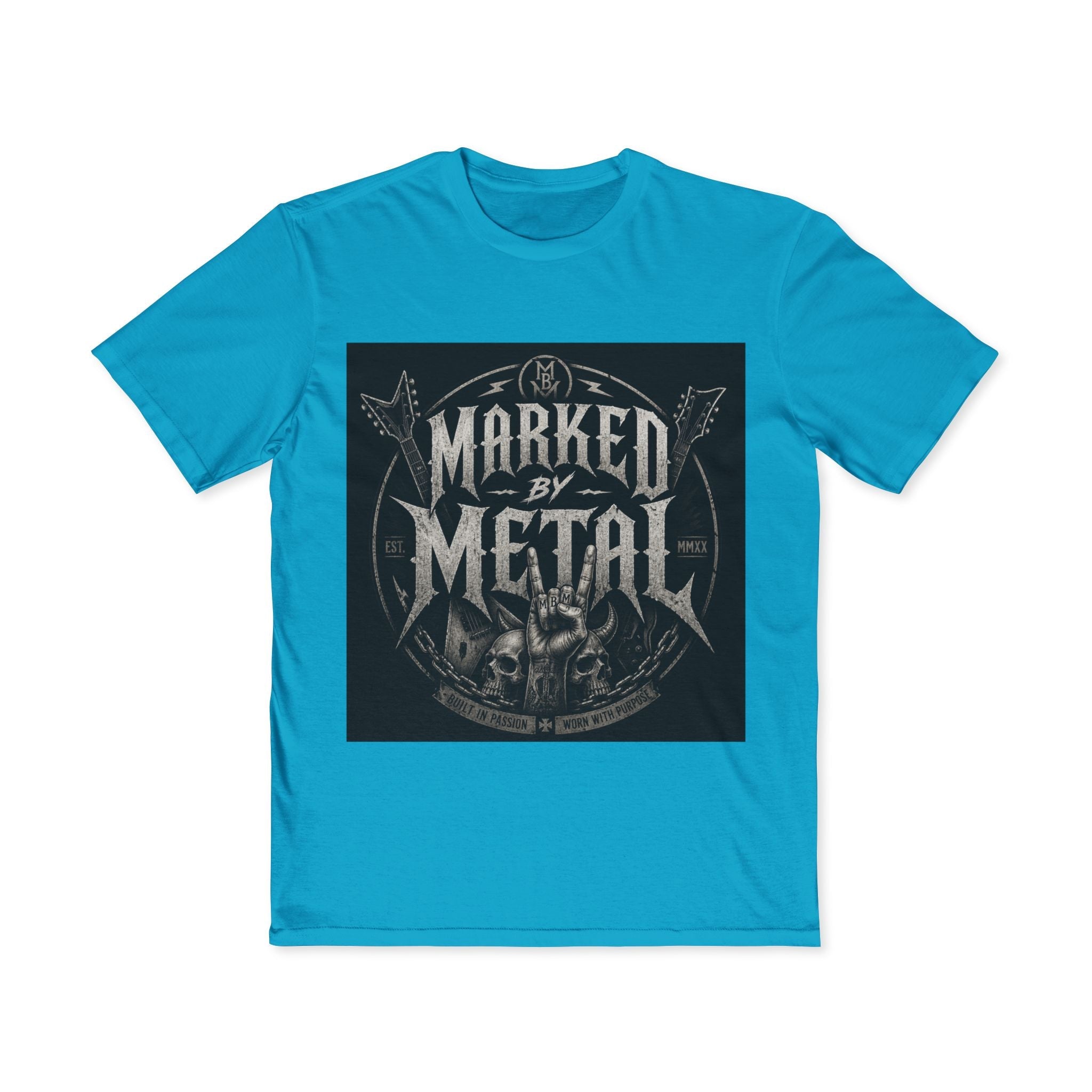 Marked By Metal Skull Tee — Rock & Metal Band Graphic T‑Shirt - Marked by Metal