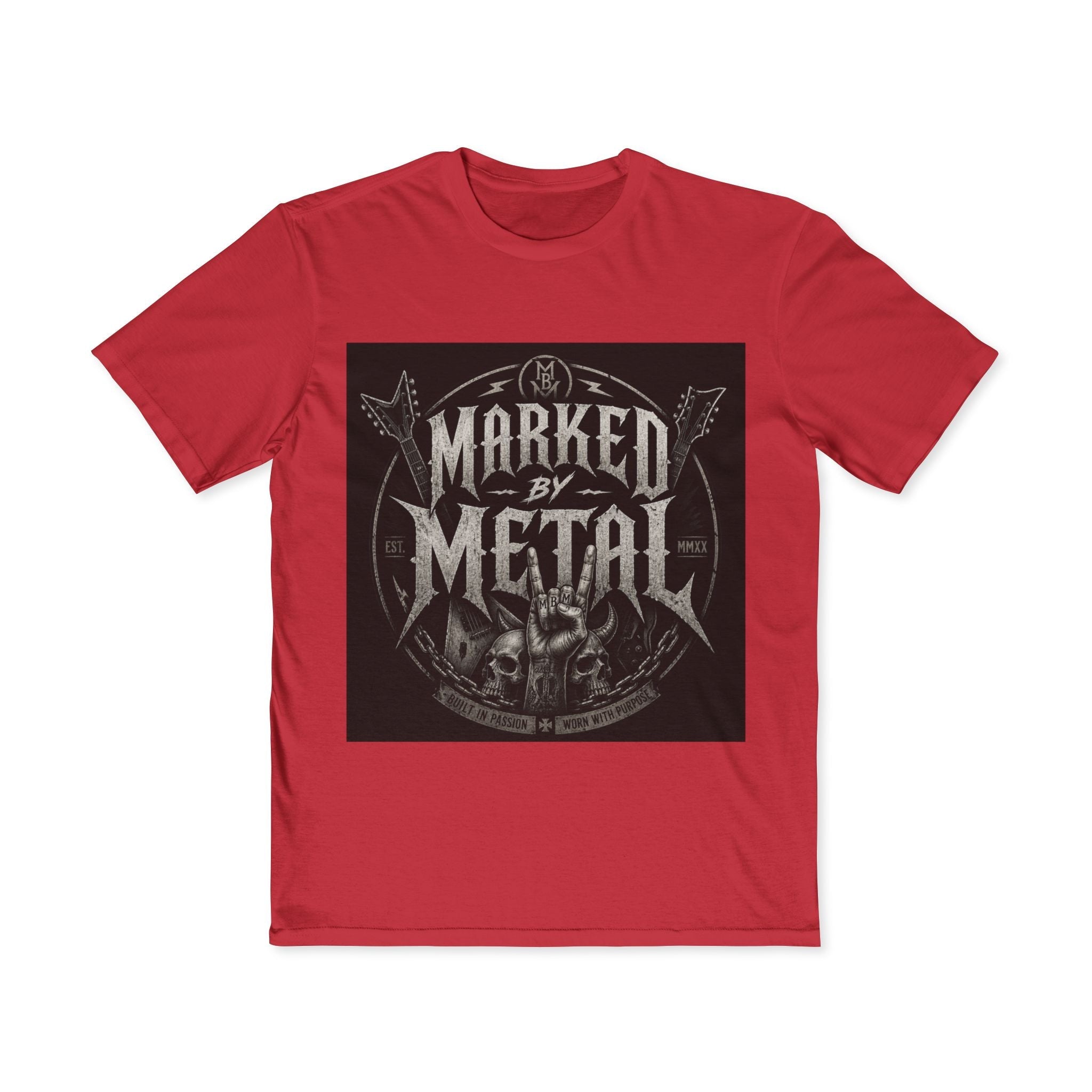 Marked By Metal Skull Tee — Rock & Metal Band Graphic T‑Shirt - Marked by Metal