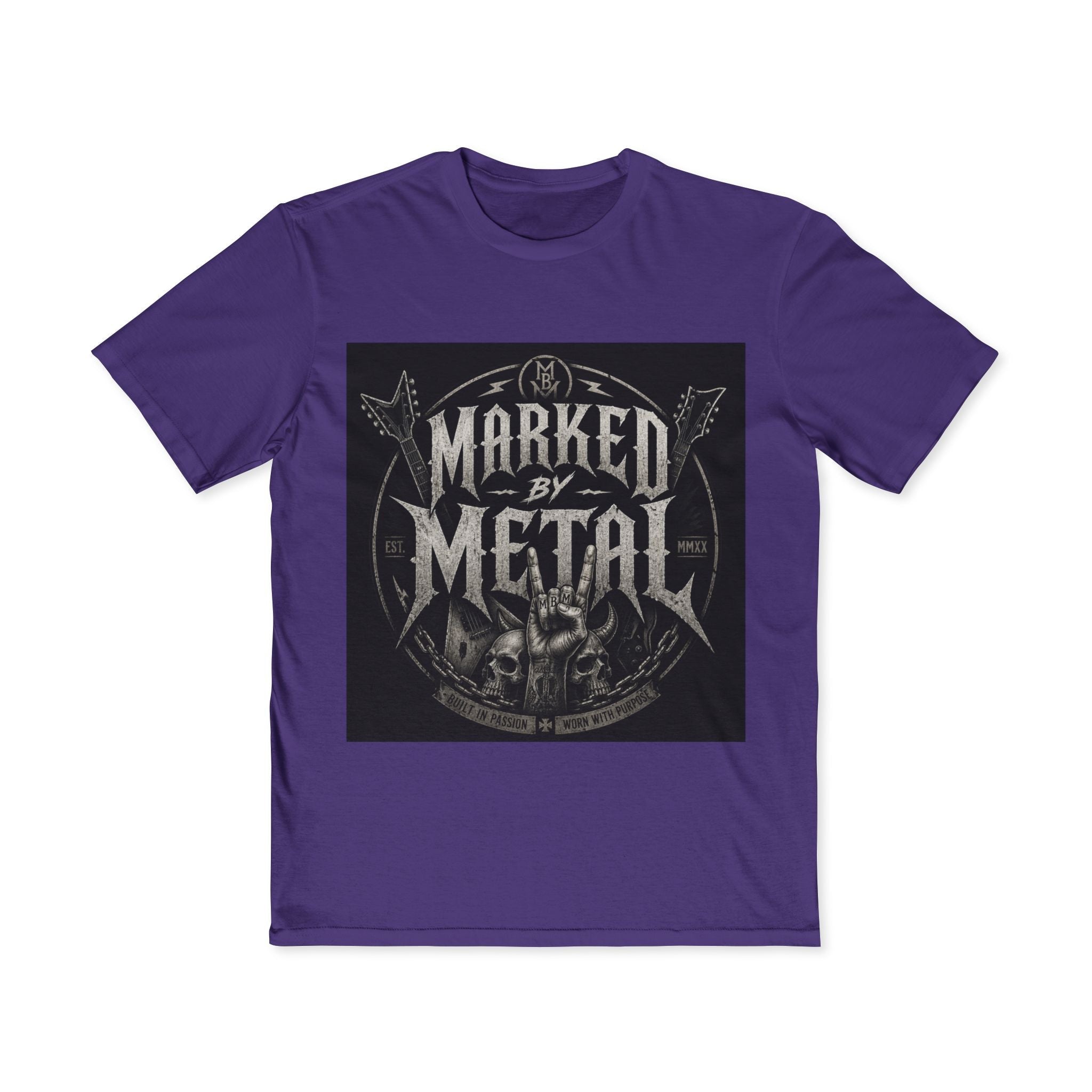 Marked By Metal Skull Tee — Rock & Metal Band Graphic T‑Shirt - Marked by Metal