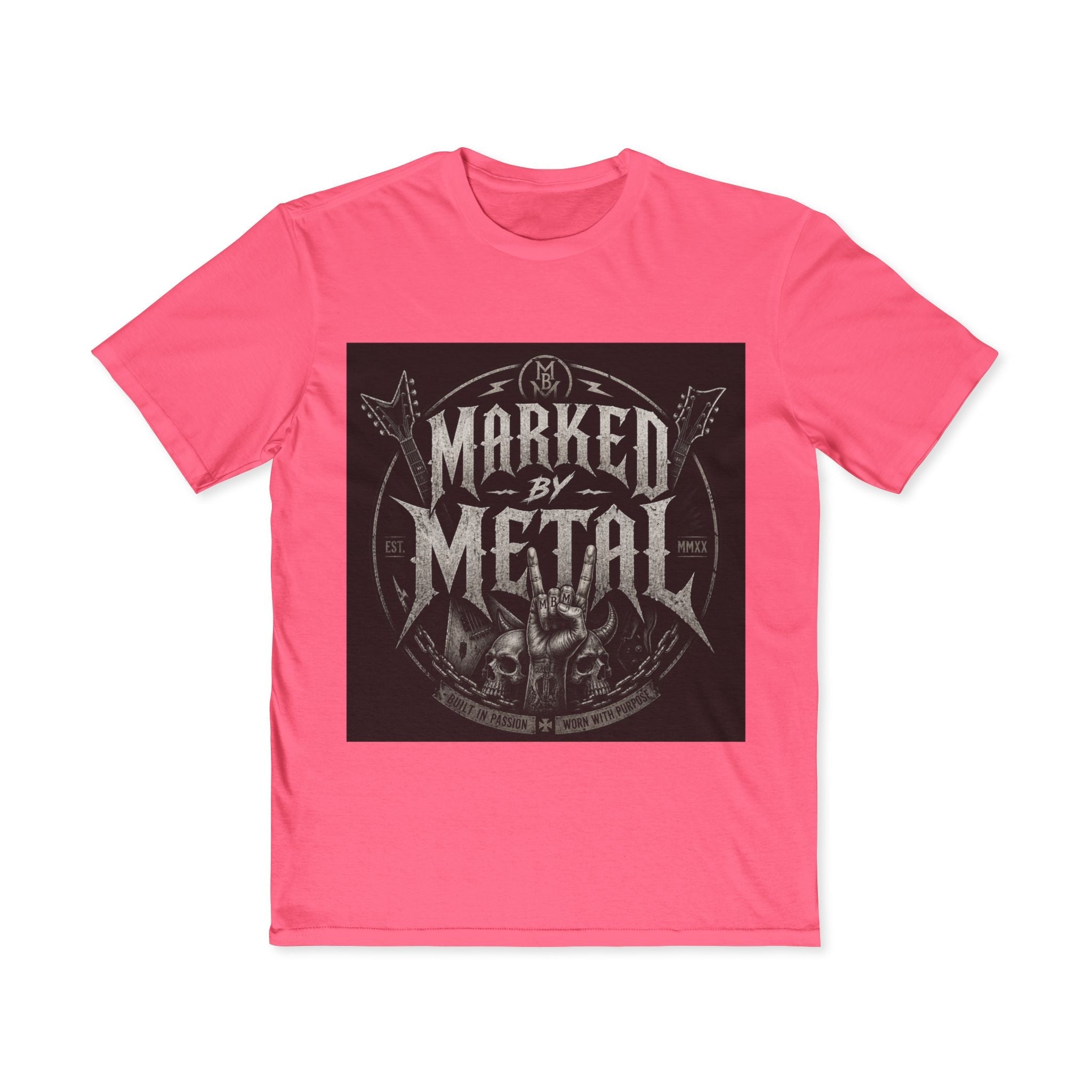 Marked By Metal Skull Tee — Rock & Metal Band Graphic T‑Shirt - Marked by Metal