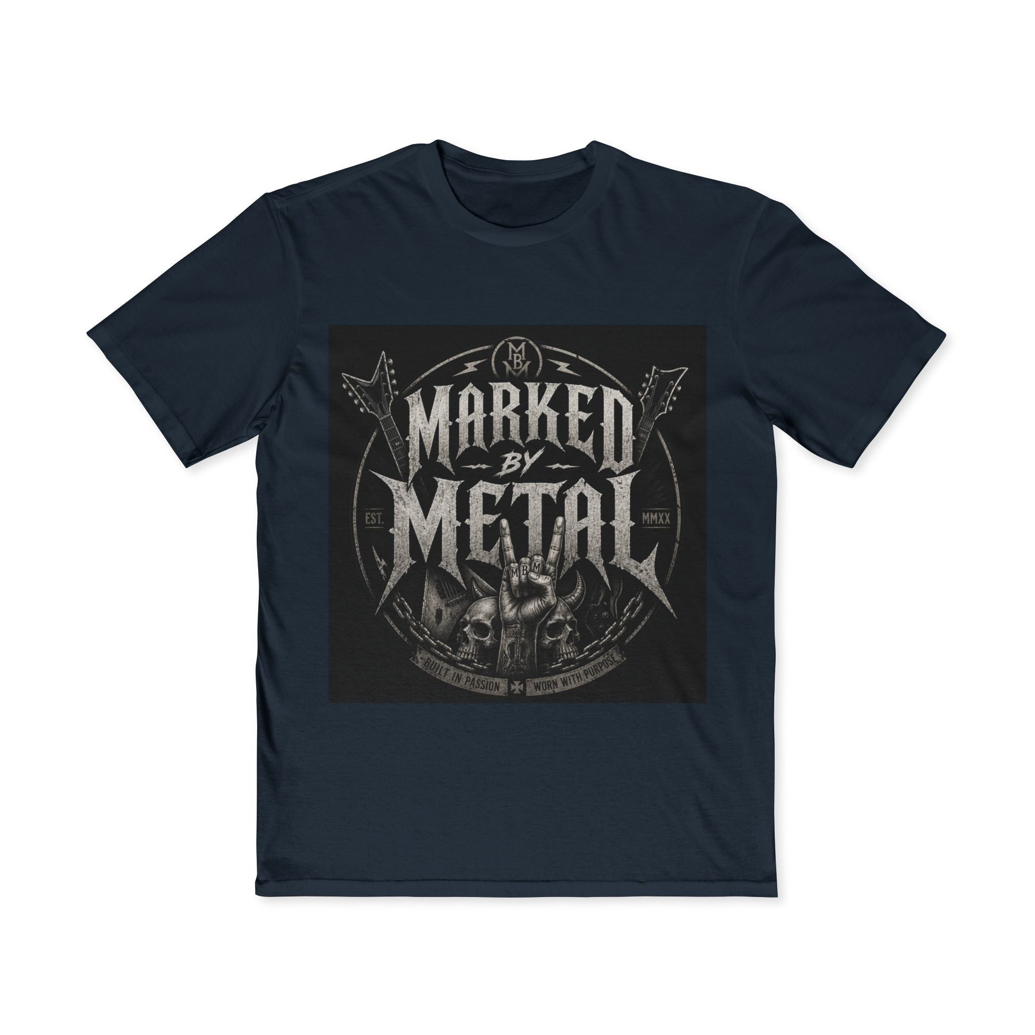 Marked By Metal Skull Tee — Rock & Metal Band Graphic T‑Shirt - Marked by Metal