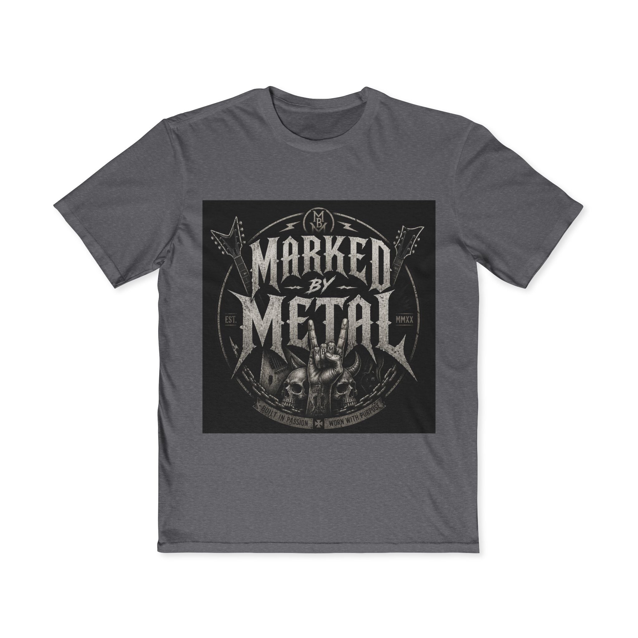 Marked By Metal Skull Tee — Rock & Metal Band Graphic T‑Shirt - Marked by Metal