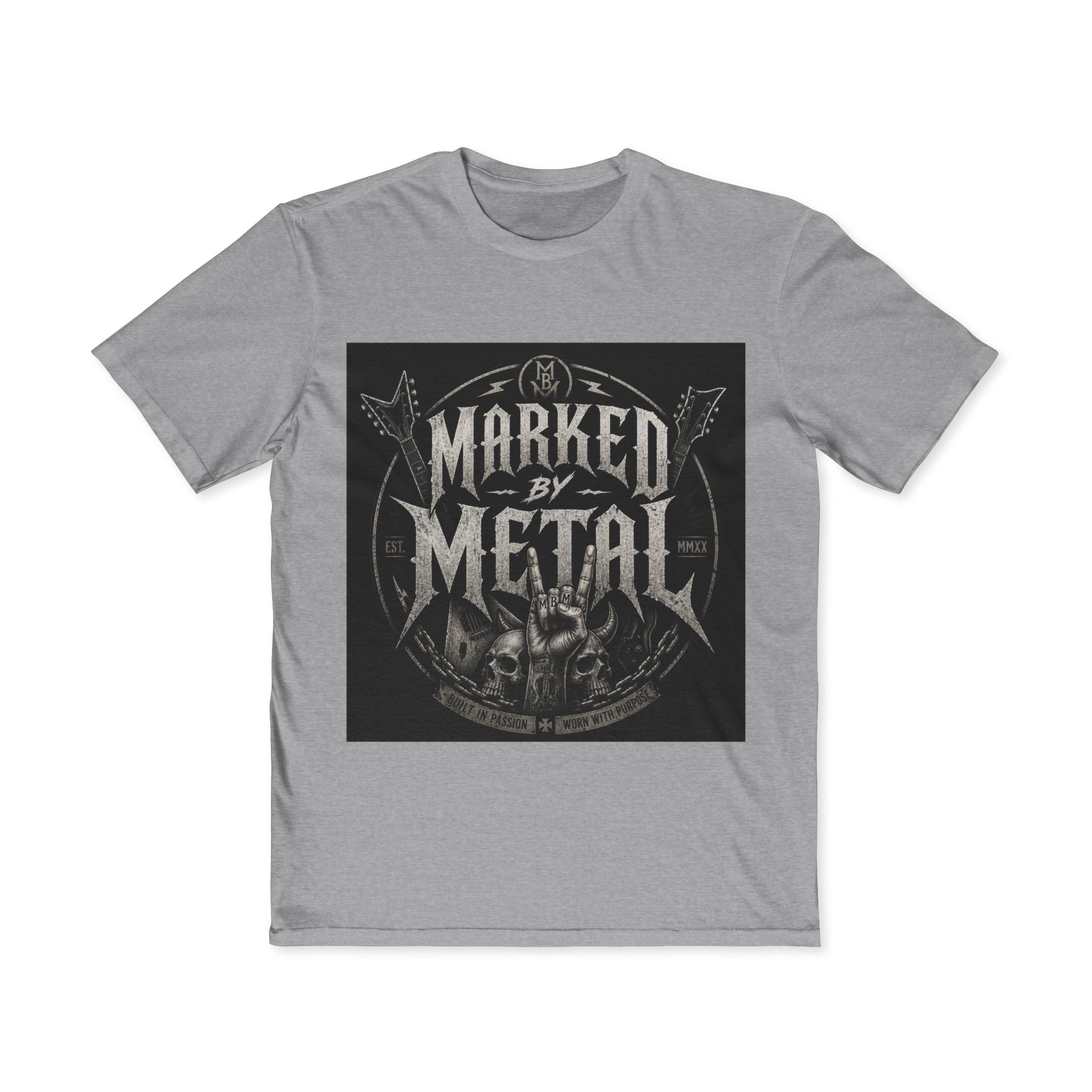Marked By Metal Skull Tee — Rock & Metal Band Graphic T‑Shirt - Marked by Metal